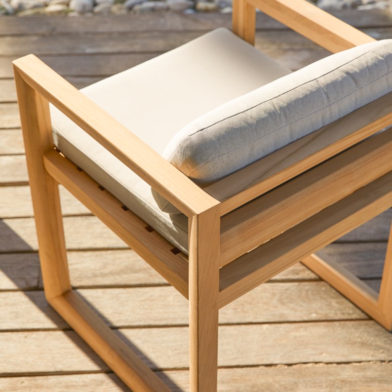 Noah - Chaise de jardin en teck massif