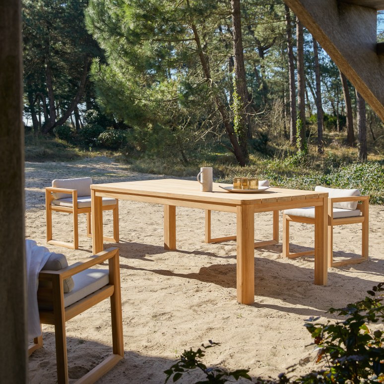 Leon - Garden table in solid teak for 6–8 people