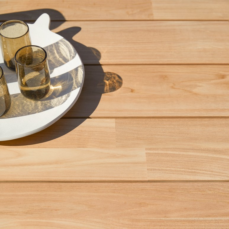 Leon - Gartenmöbel-Set aus massivem Teakholz, 4 Stühle