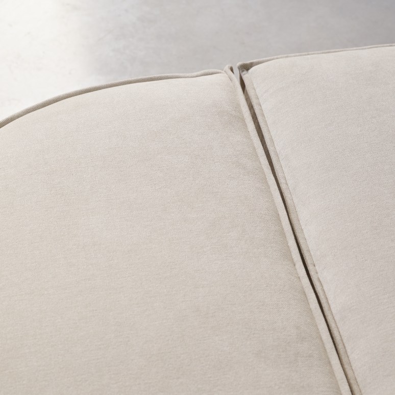 Dario - Poggiapiedi in tessuto beige