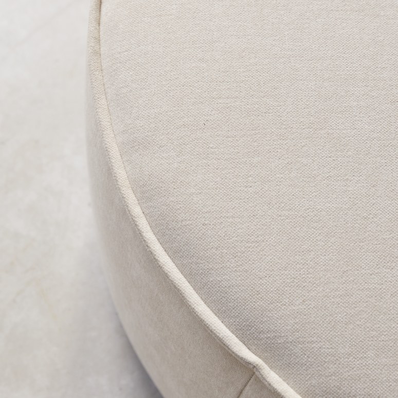 Dario - Poggiapiedi in tessuto beige