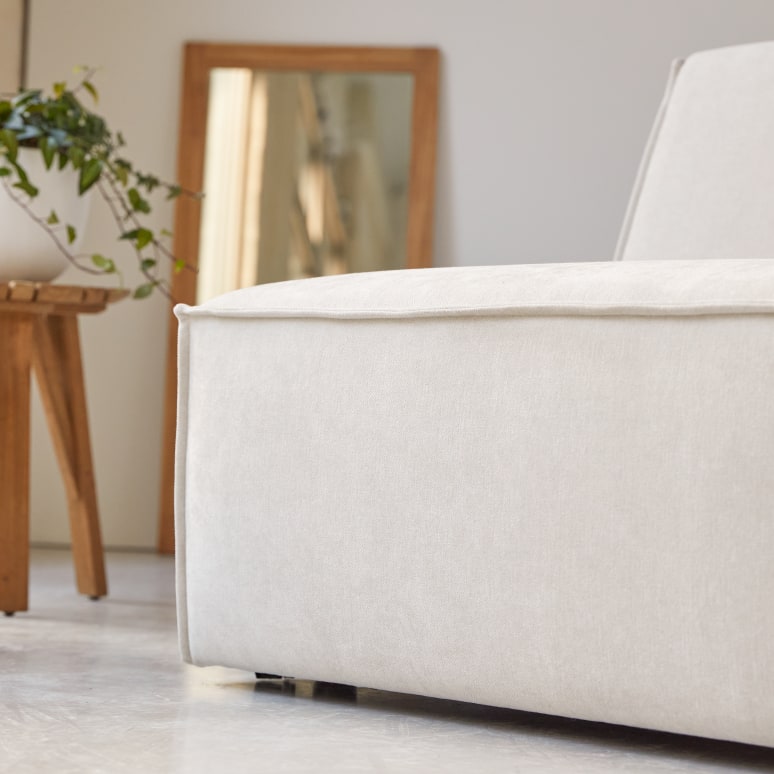Dario - Modulaire loungestoel in beige stof