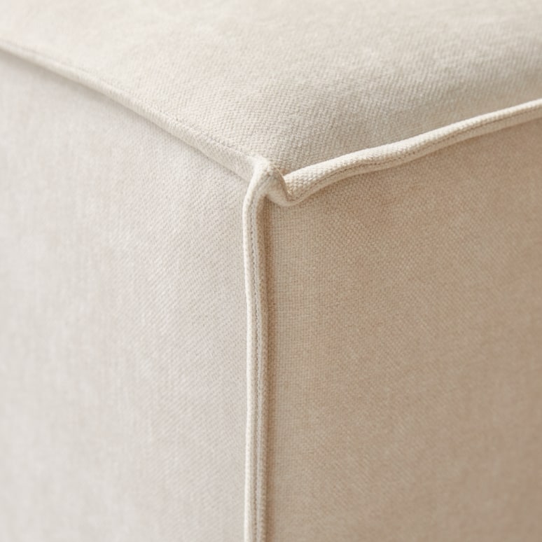 Dario - Modular armless chair in beige fabric