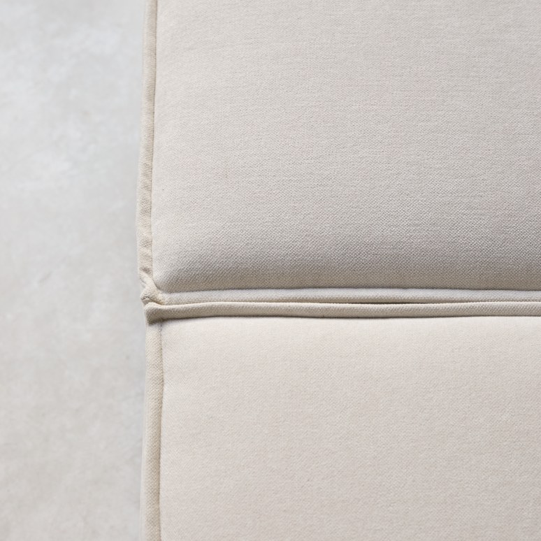 Dario - Poltrona lounge modulabile in tessuto beige