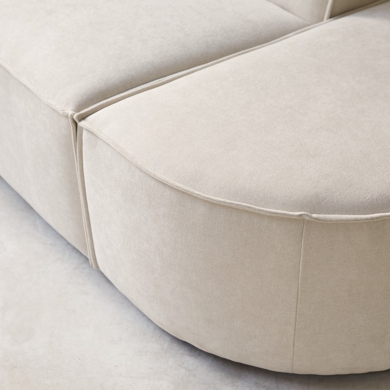 Dario - Sillón lounge modulable de tela beis