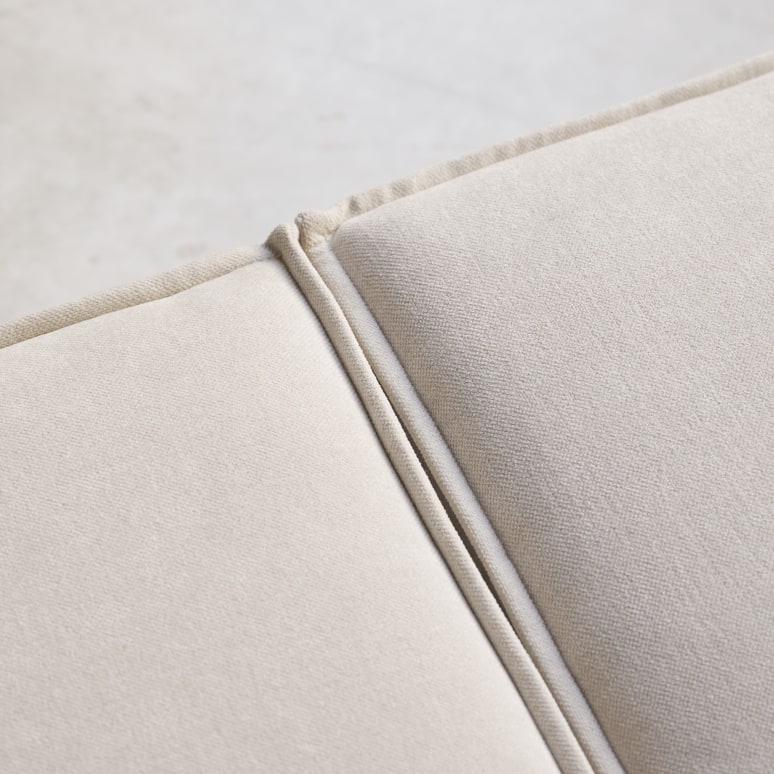 Dario - Modular lounge armchair in beige fabric