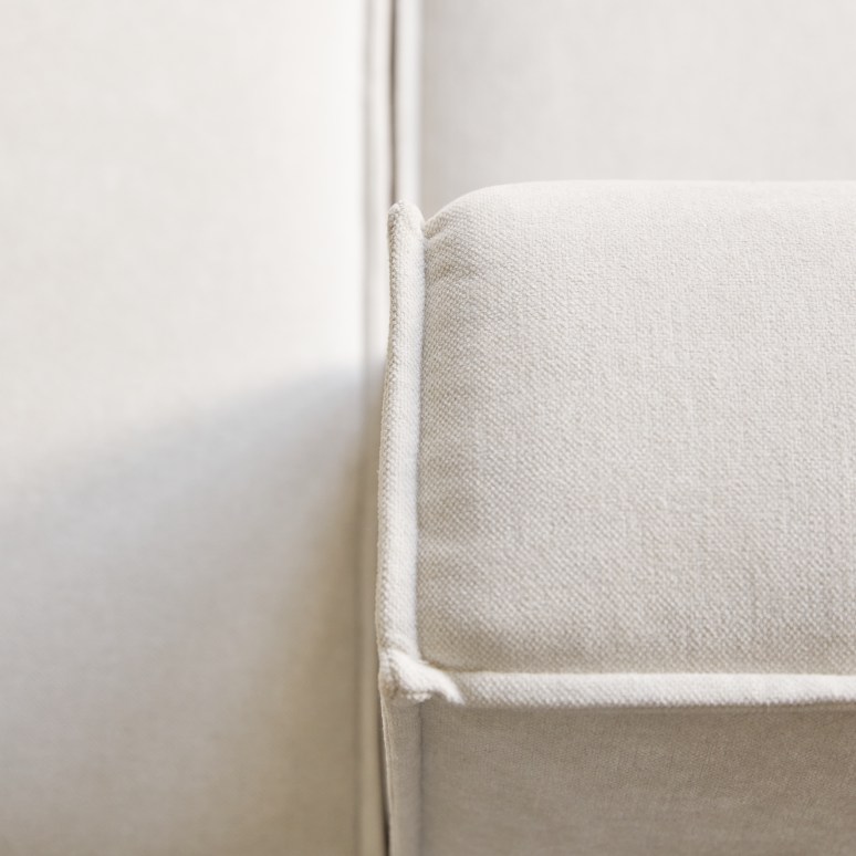 Dario - Sillón lounge modulable de tela beis