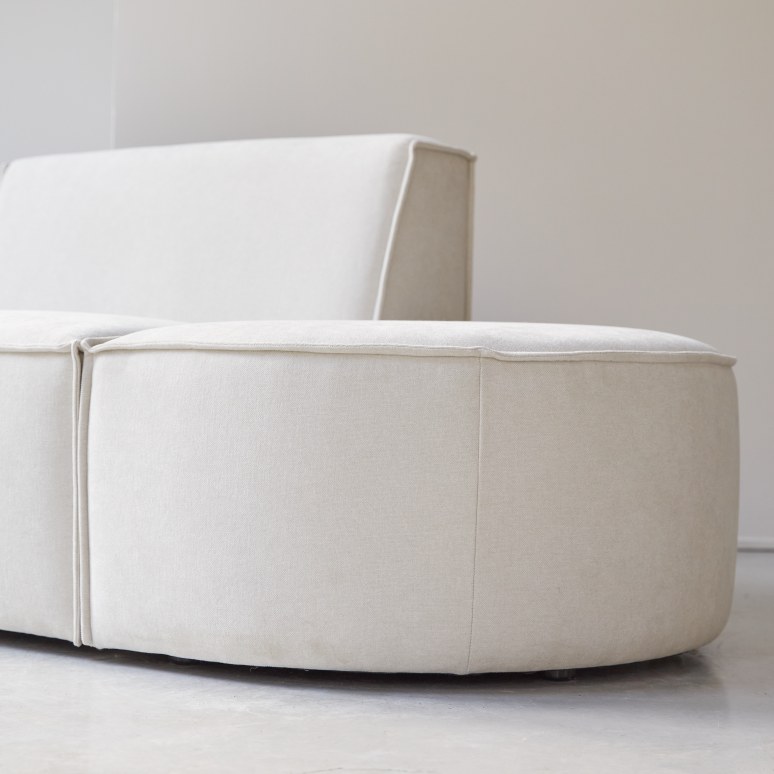 Dario - Sillón lounge modulable de tela beis