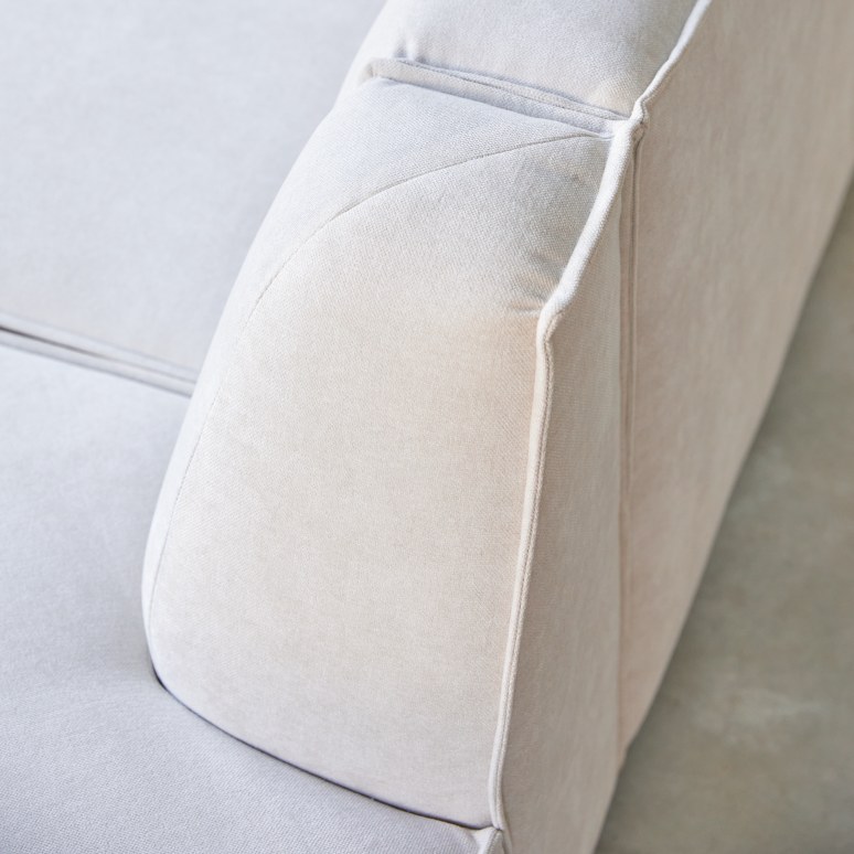 Dario - Modulaire 2-zitsbank in beige stof