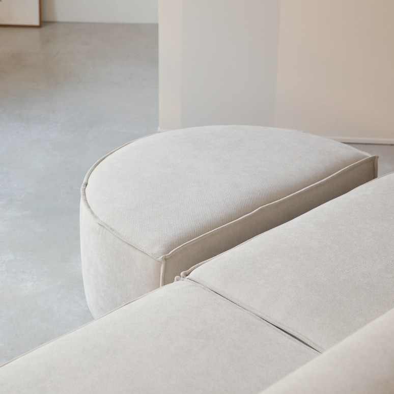 Dario - Modulaire 2-zitsbank in beige stof