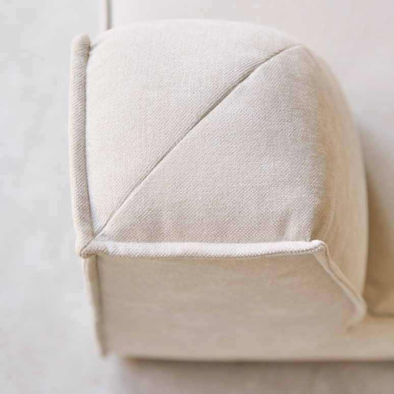 Dario - Modular 2–3-seater sofa in beige fabric