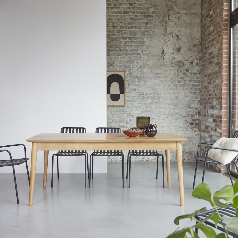 Cloé - Solid Mango Wood Extendable Table for 6 to 8 people