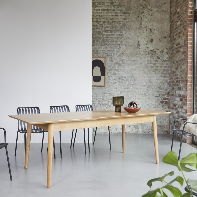 Cloé - Solid Mango Wood Extendable Table for 6 to 8 people