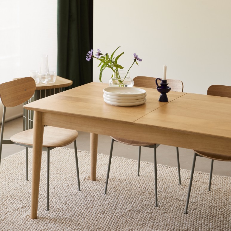 Cloé - Solid Mango Wood Extendable Table for 4 to 6 people