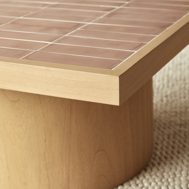 Karel - Table basse en mindi et céramique