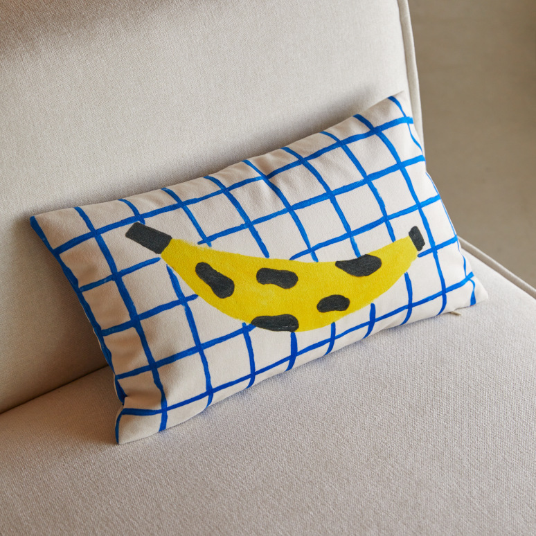 Banana - Frans kussen 50 x 30 cm