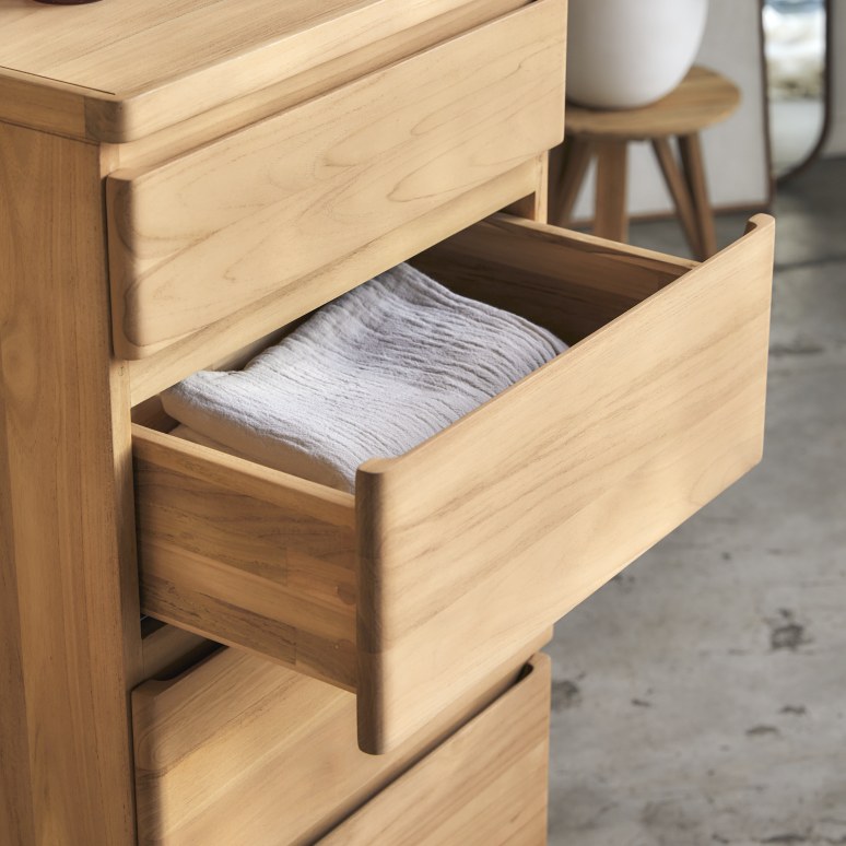 Nino - Hallway tallboy in solid teak