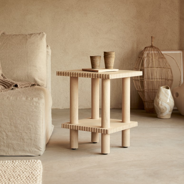 Mollie - Bedside table in mindi wood