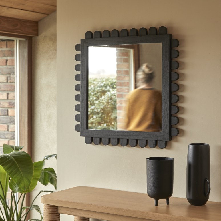 Luca - Miroir en mindi 75x75 cm