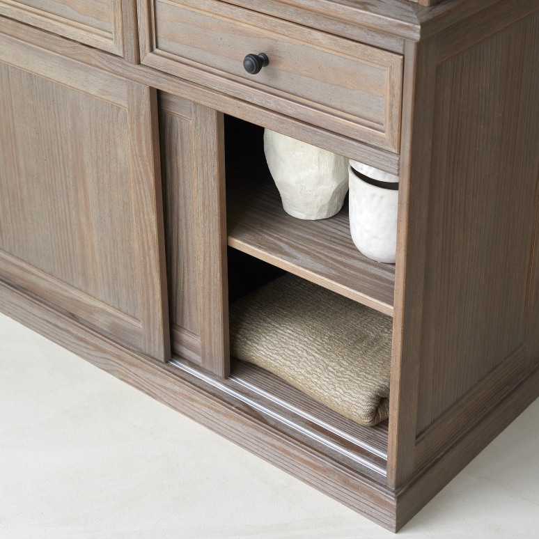 Roma - Mueble vajillero de pino macizo de 120 cm