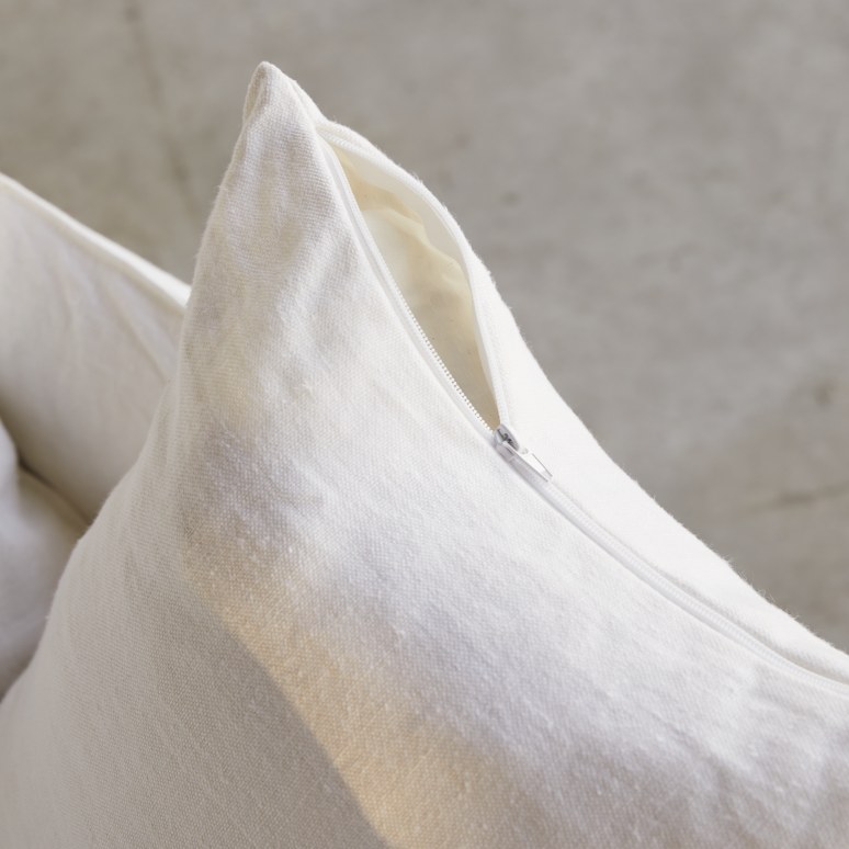 Ariane - Sillón de lino blanco