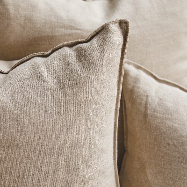 Ariane - Sofa aus naturbelassenem Leinen, 3-Sitzer