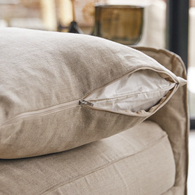 Ariane - Sofa aus naturbelassenem Leinen, 3-Sitzer