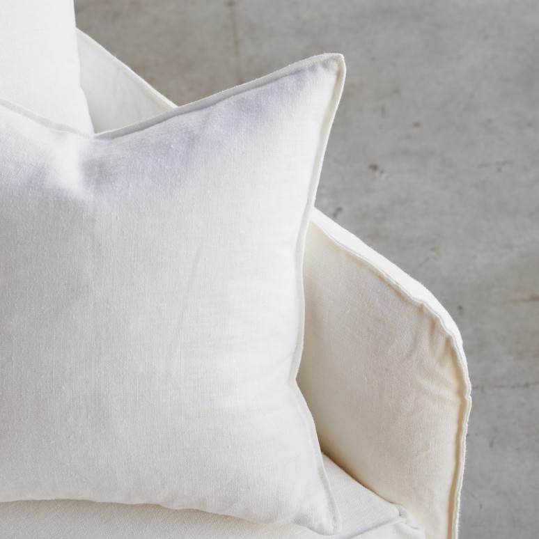 Ariane - Ariane – Sofa aus weißem Leinen, 5-Sitzer