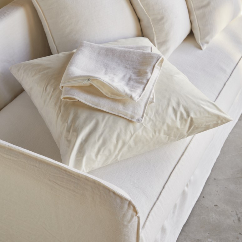 Ariane - Ariane – Sofa aus weißem Leinen, 5-Sitzer