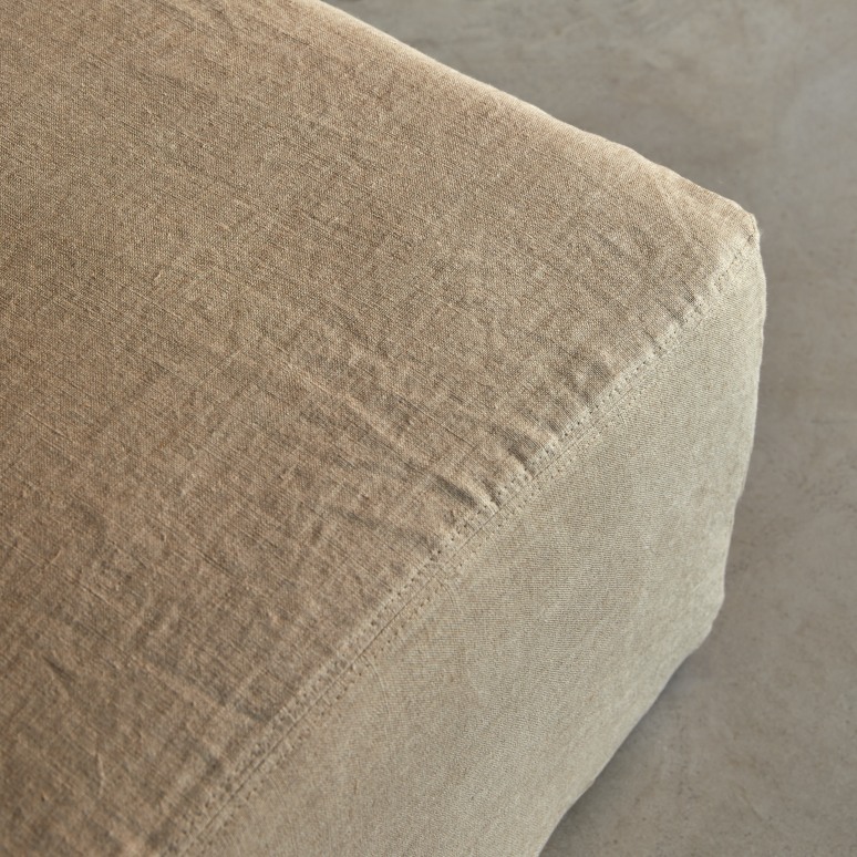 Nils - Modulaire fauteuil in natuurlijk linnen