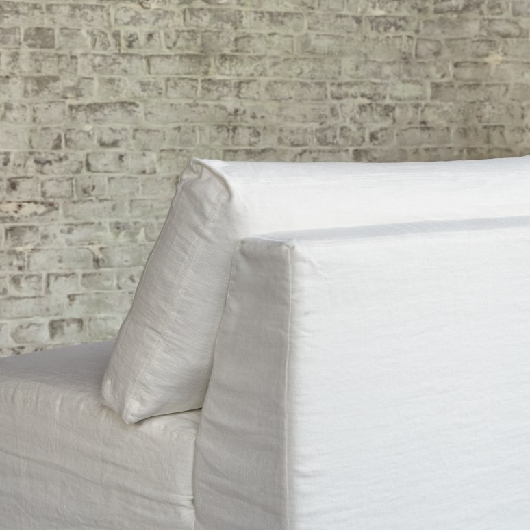 Nils - Sillón modular de lino blanco