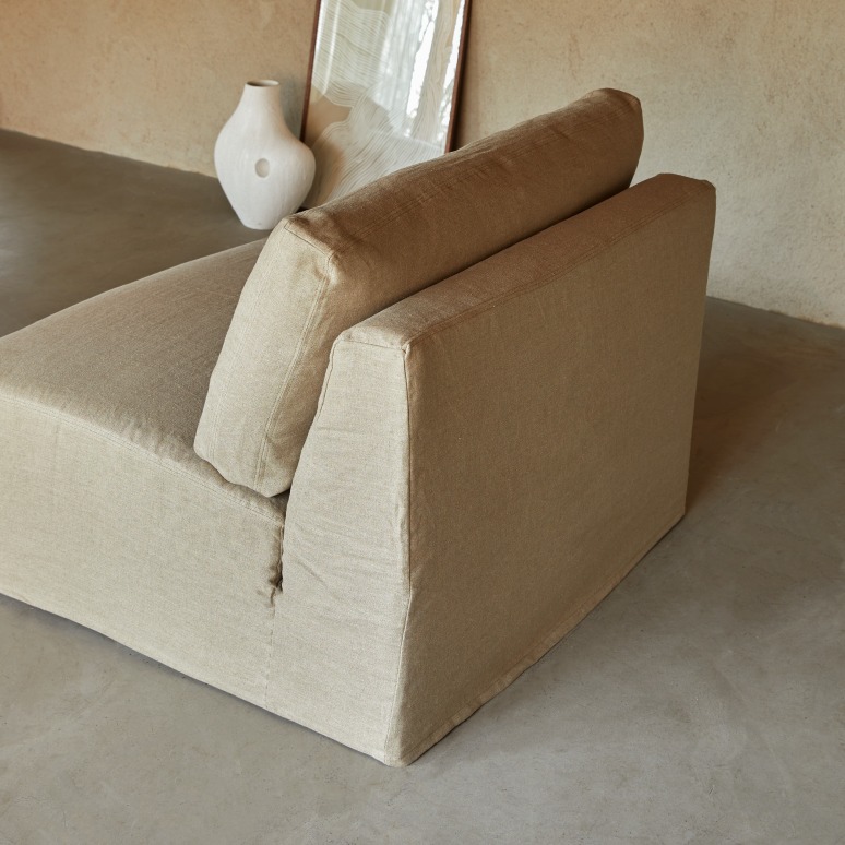 Nils - Silla modular de lino natural