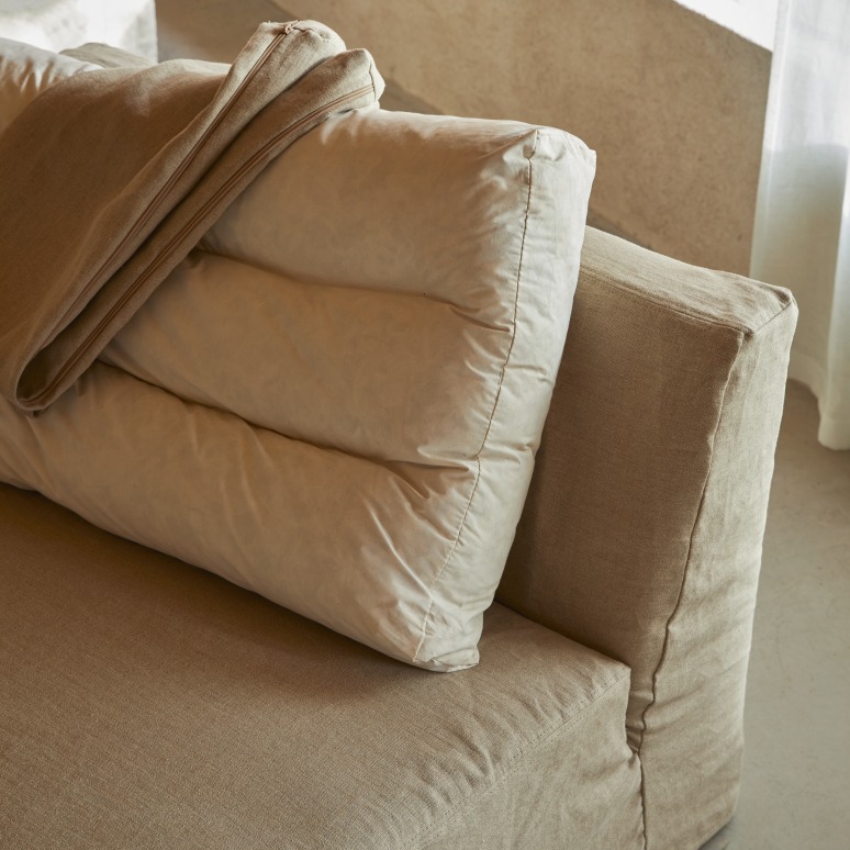 Nils - Fauteuil modulable en lin naturel