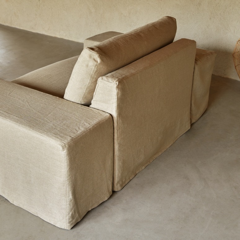 Nils - Sillón modular de lino natural