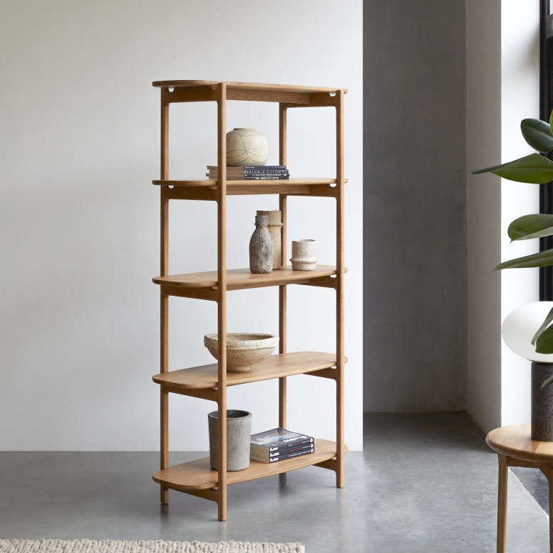 Rozenn - Bookcase in solid oak