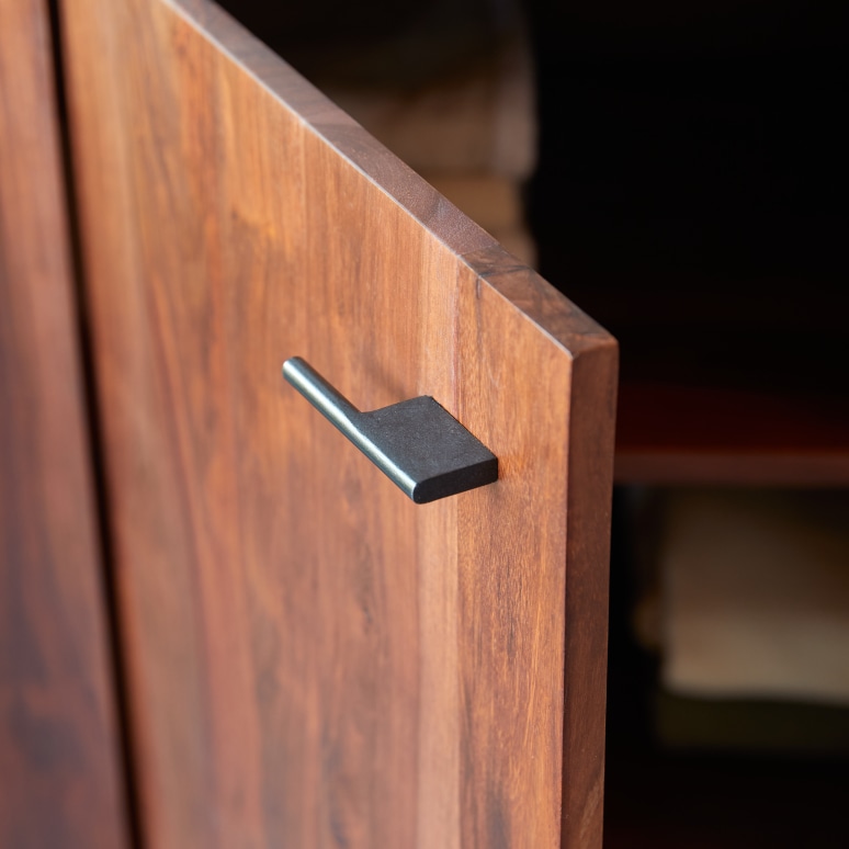 Jade - Waschtischunterschrank aus massivem Palisander und Marmor, 120 cm