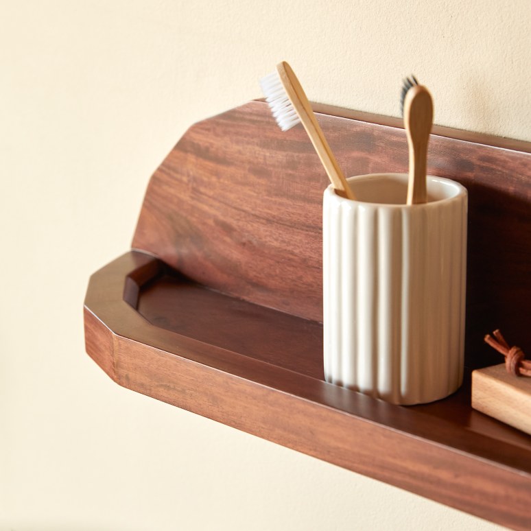 Jade - Estantería de cuarto de baño de palisandro macizo 60 cm