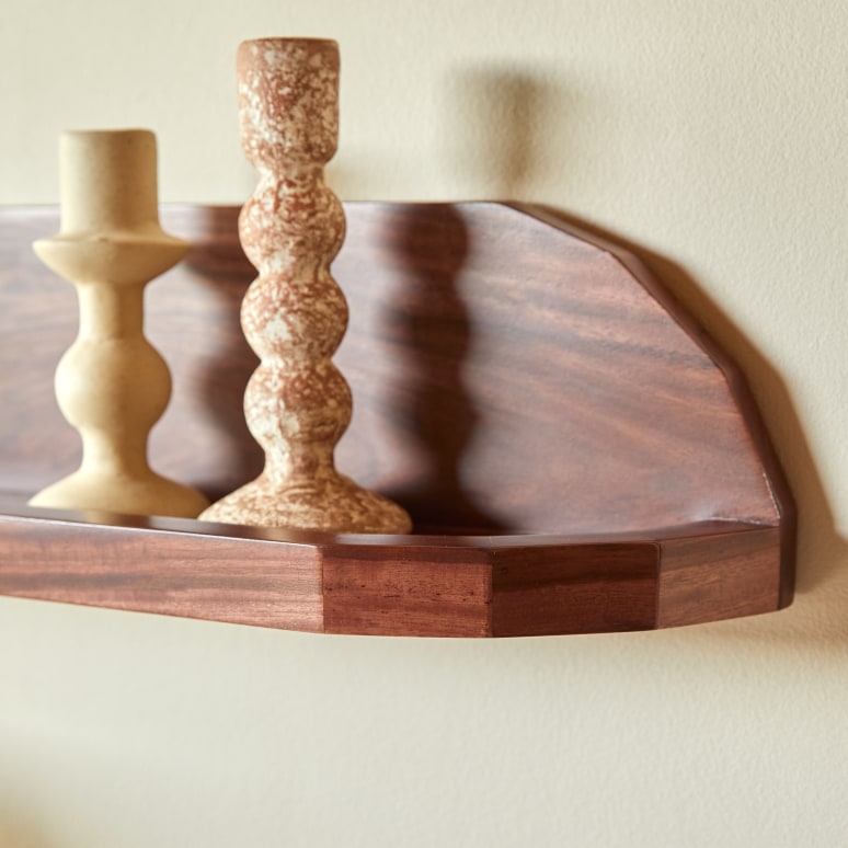 Jade - Etagère murale en palissandre massif 60 cm