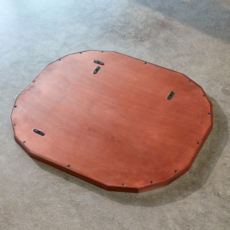 Jade - Dekospiegel aus massivem Palisander, 80 x 70 cm