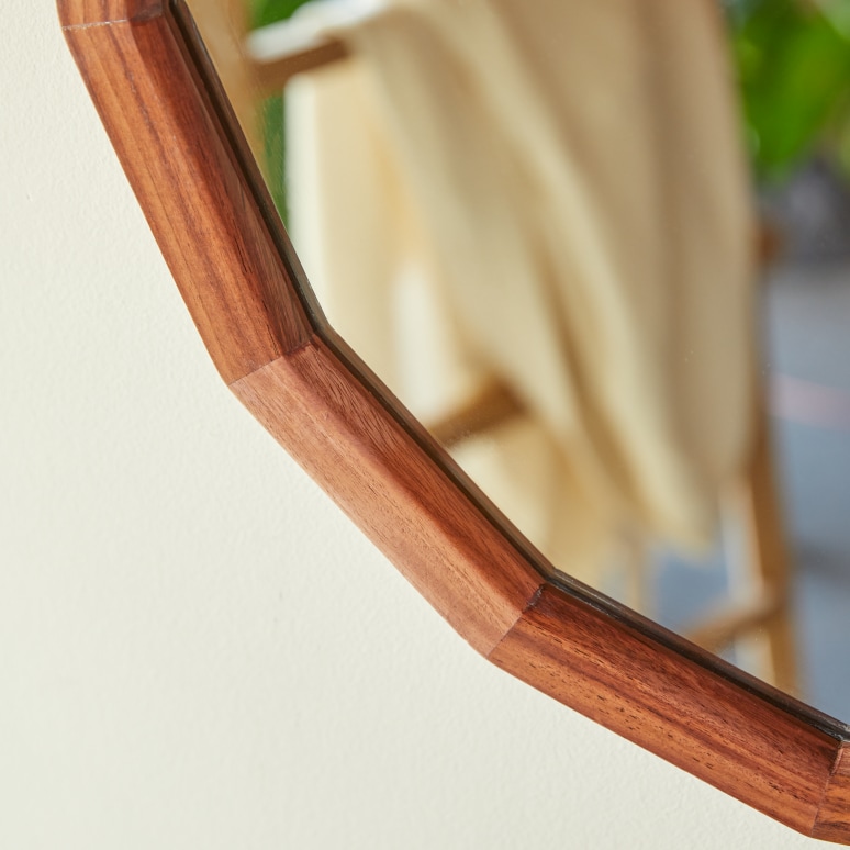 Jade - Solid sheesham wood mirror 80x70 cm