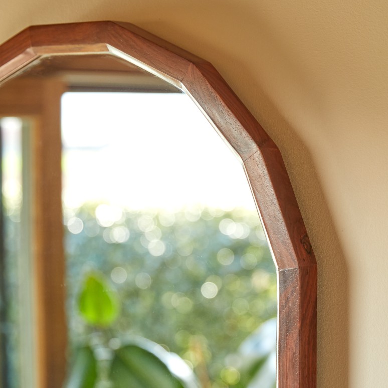 Jade - Espejo decorativo de palisandro macizo 120x56 cm