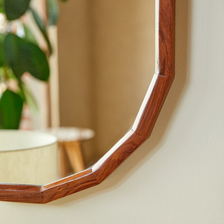 Jade - Specchio in palissandro massello 120x56 cm