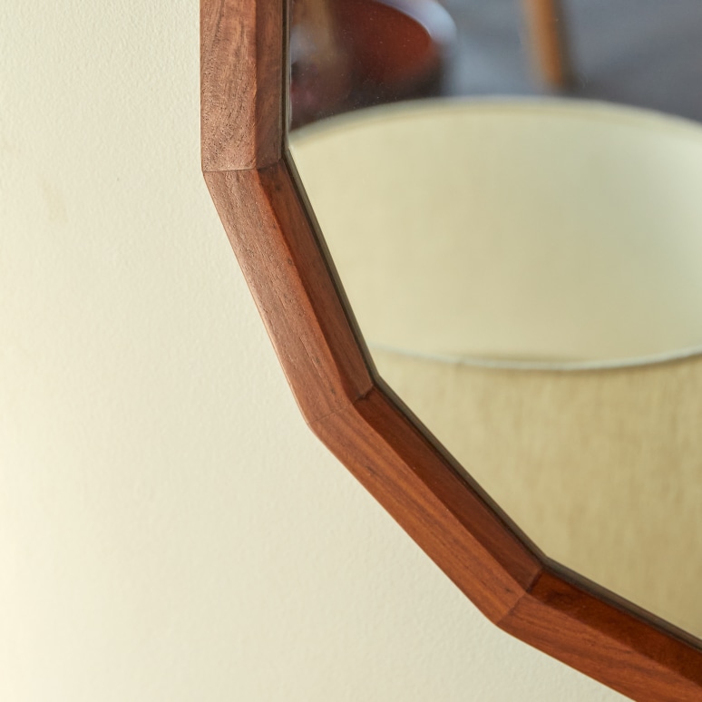 Jade - Solid sheesham wood decorative mirror 120x56 cm