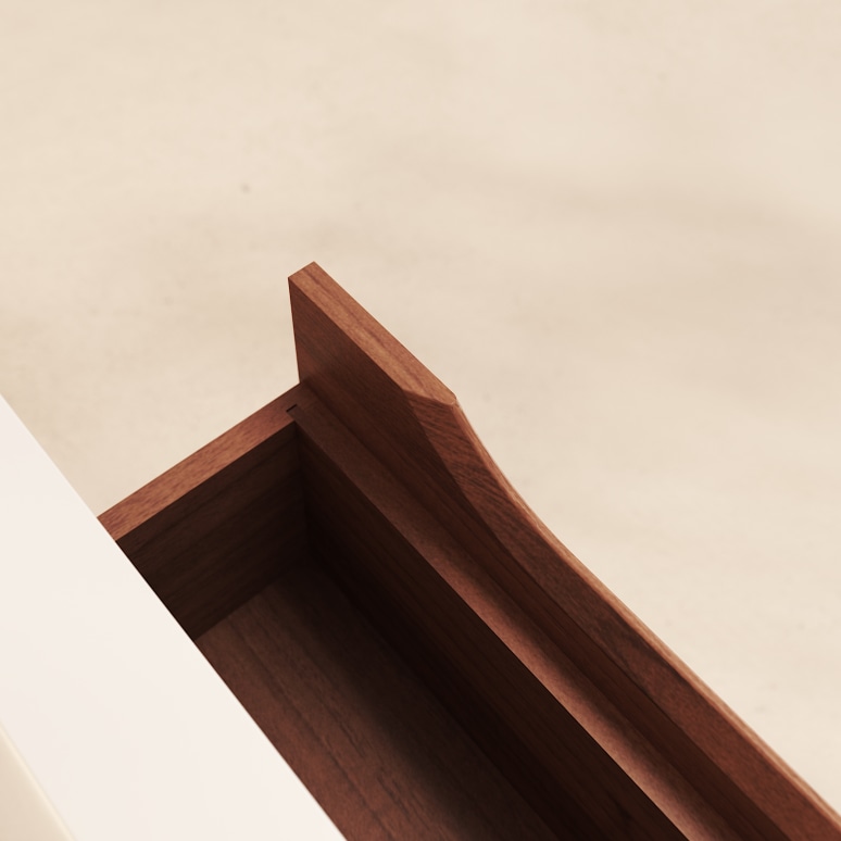 Gabrielle - Badezimmerschrank aus massivem Mangoholz und Keramik, 60 cm