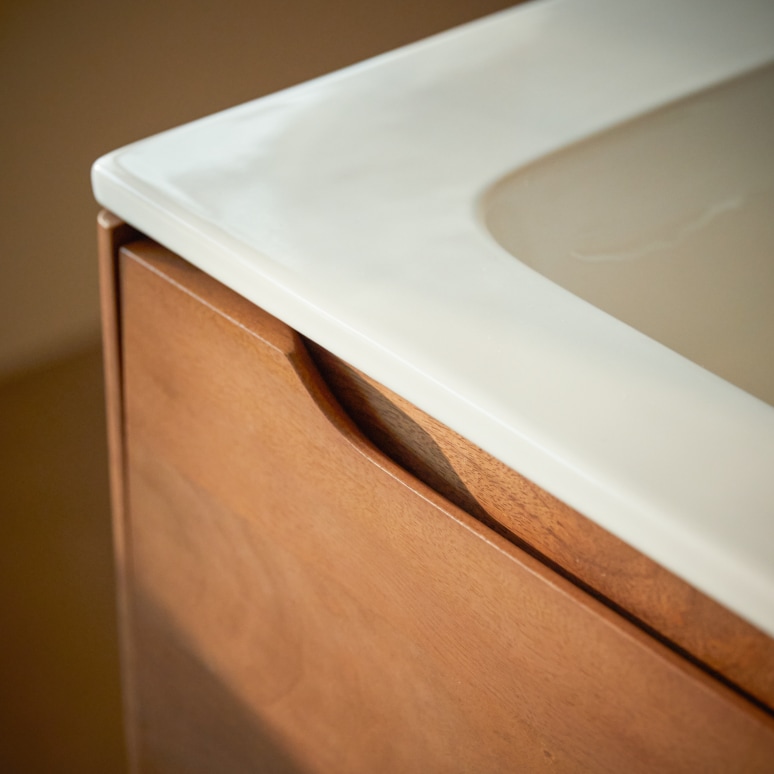 Gabrielle - Solid Mango Wood and Ceramic 48" Double Vanity