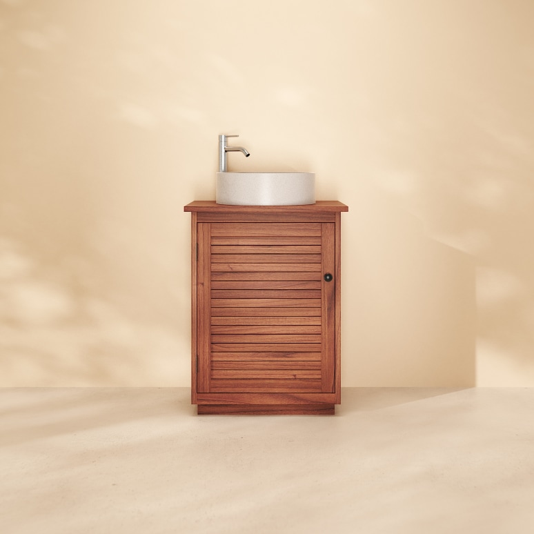 Loggia - Meuble sous vasque en acacia massif 60 cm