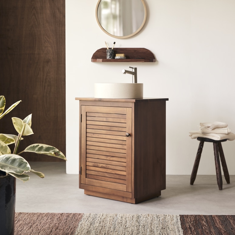 Loggia - Mobile sotto lavabo in acacia massello 60 cm