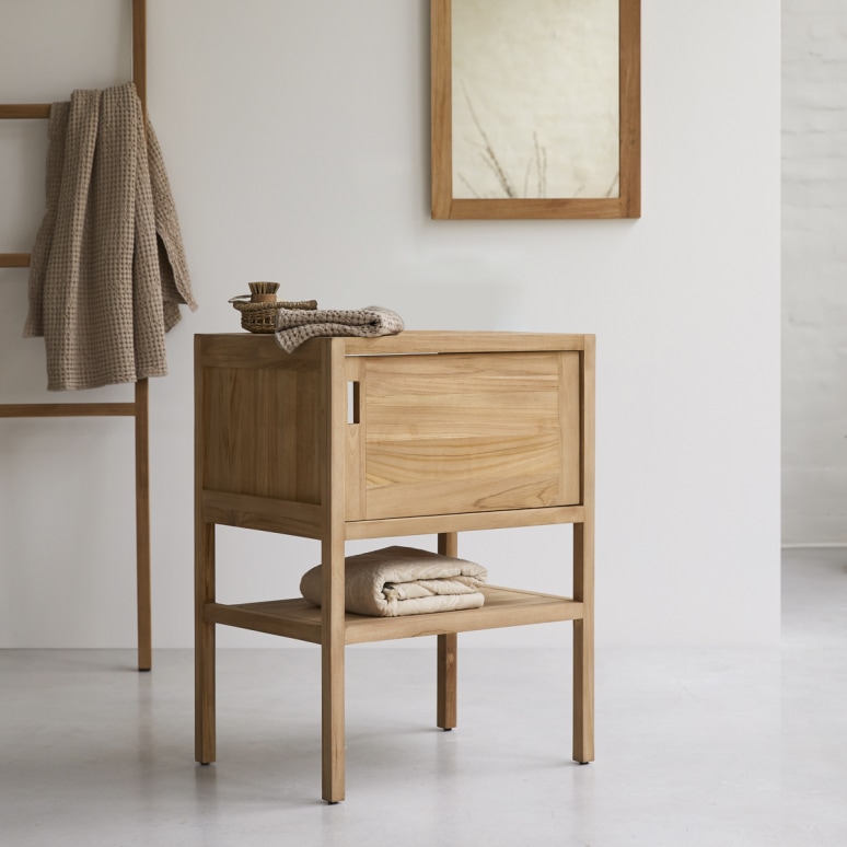Arty - Mobile contenitore in teak massello 60 cm