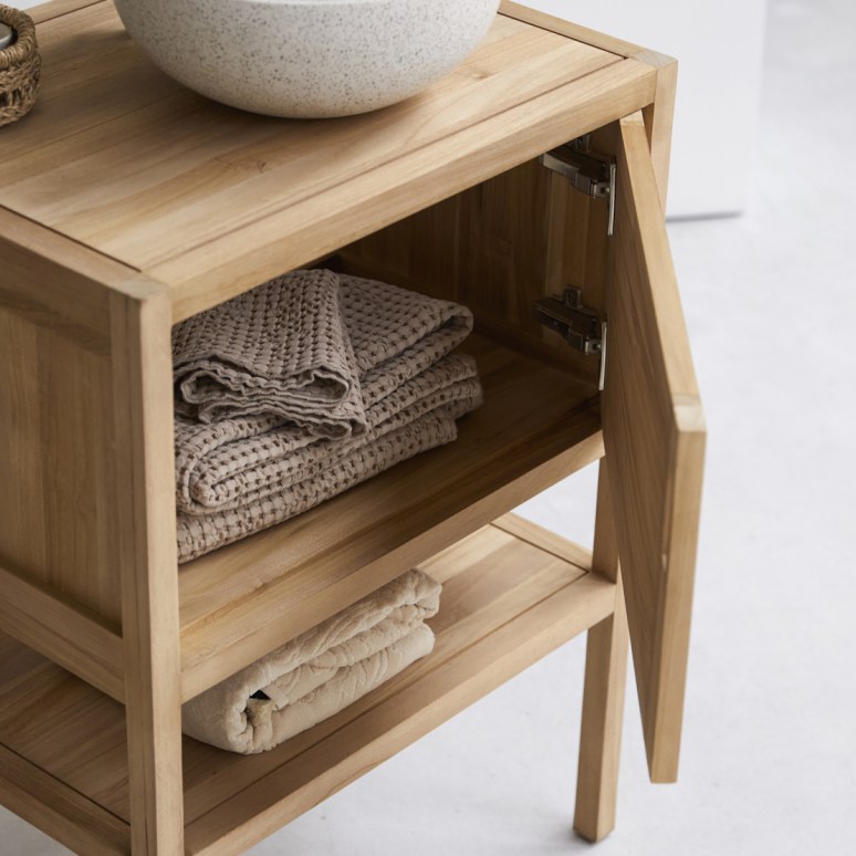 Arty - Solid teak storage unit 60 cm