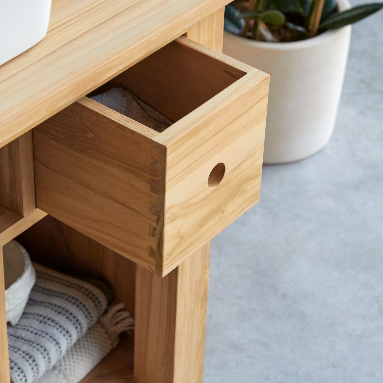 Coline - Opbergmeubel in massief teak 95 cm